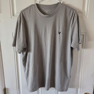 American Eagle Super Soft T-Shirt Men’s M Gray Standard Fit Tee Embroidered Logo